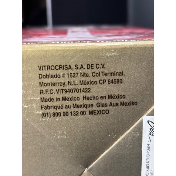 Vintage 1990 Poinsettia & Ribbons Holiday Glass Hurricane Shade Set Christmas - Picture 4 of 7